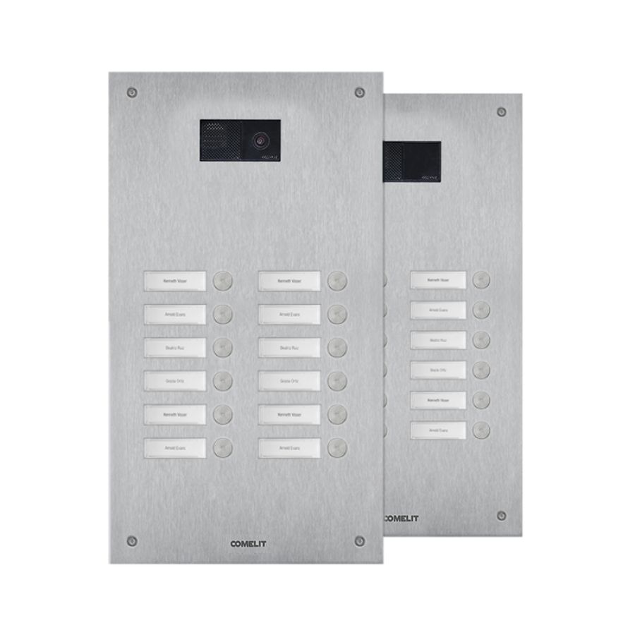 SteelSwitch RVS deurbelpaneel met 12 drukknoppen, 2 rijen