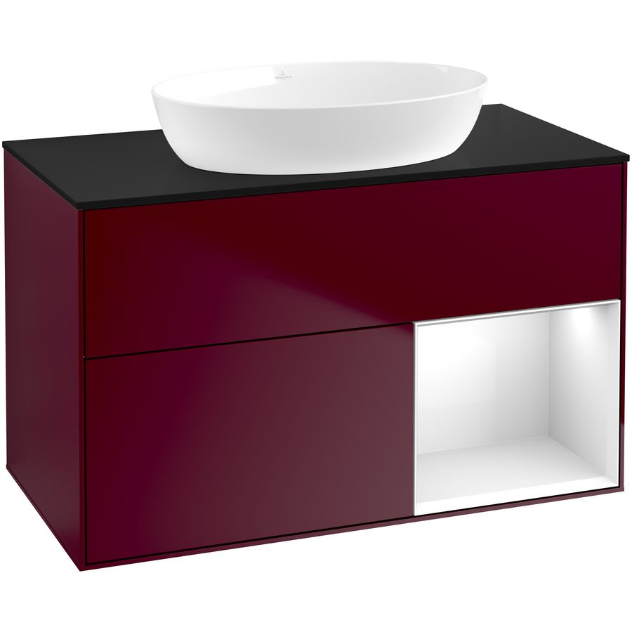 Wastafelonderkast Finion 1000x603x501mm Peony Matt Lacquer GA22GFHB
