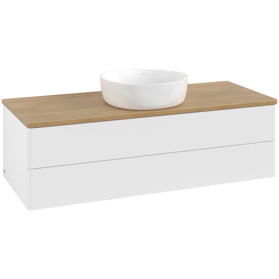 Wastafelonderkast Antao 1200x360x500mm White Matt Lacquer K21011MT