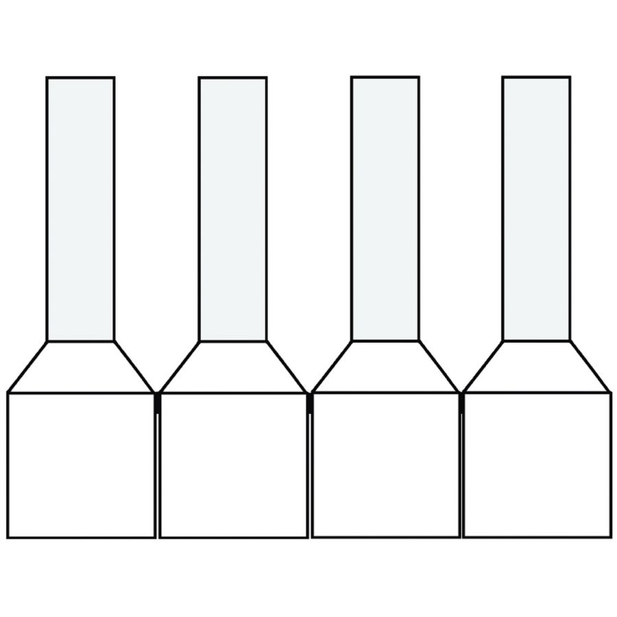 Zak a 500st. Adereindhuls geisol. 0,75mm² Band Wit 8mm