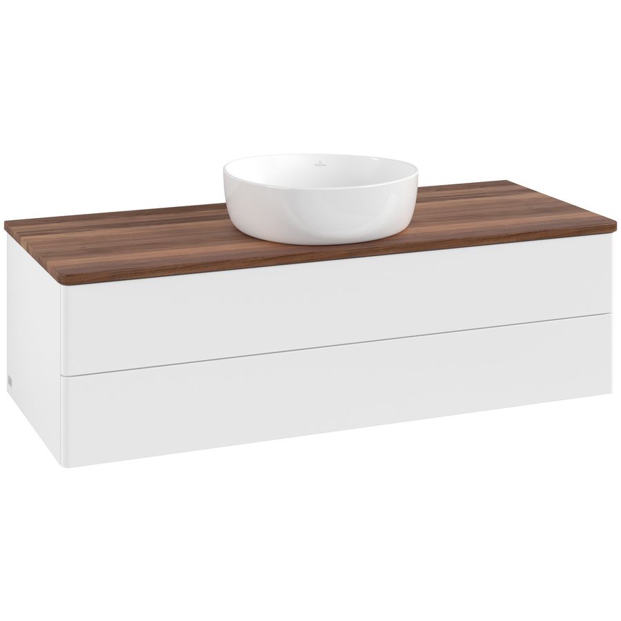 Wastafelonderkast Antao 1200x360x500mm White Matt Lacquer K21012MT