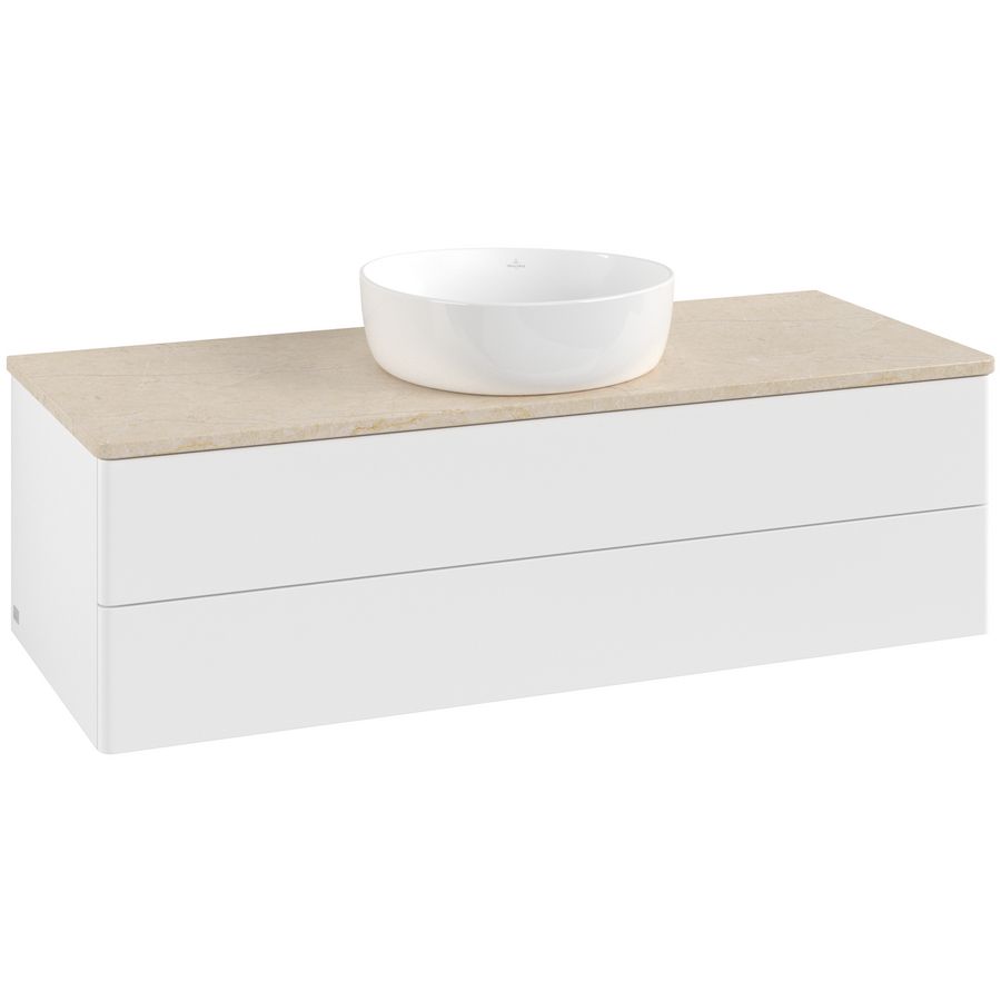 Wastafelonderkast Antao 1200x360x500mm White Matt Lacquer K21013MT