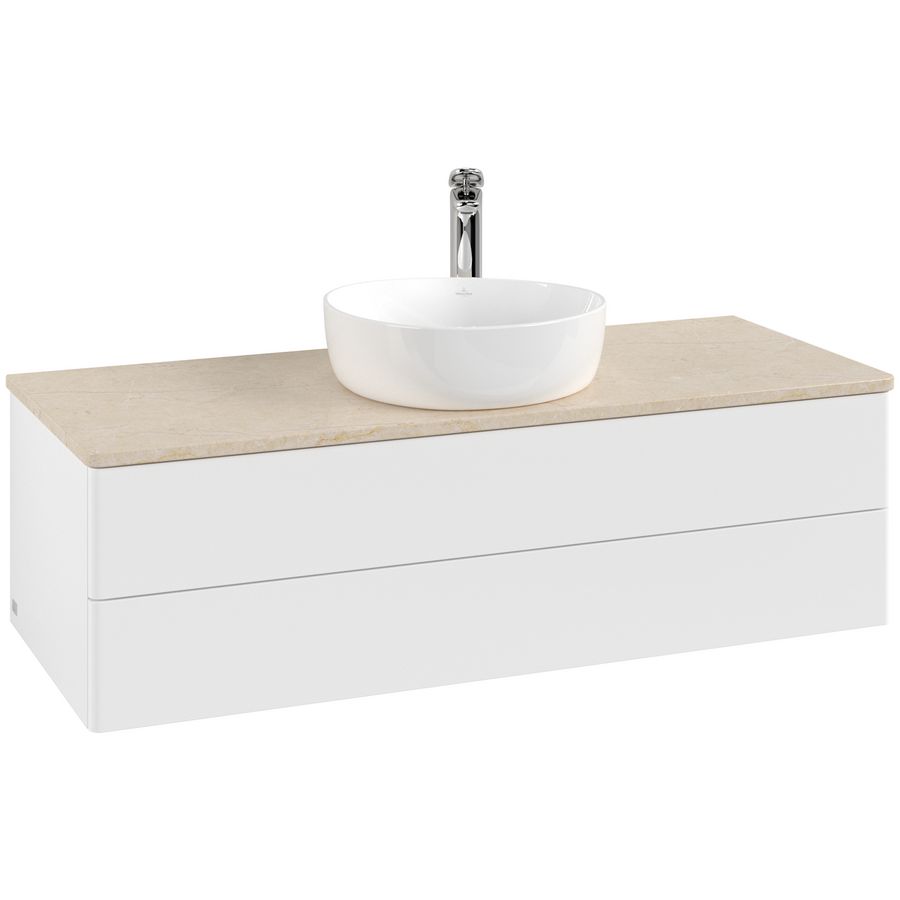 Wastafelonderkast Antao 1200x360x500mm White Matt Lacquer K21053MT