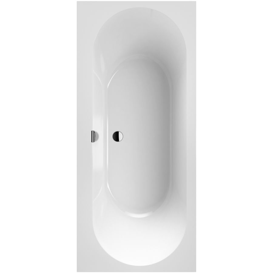 Oberon 2.0 ligbad 170x75cm White Alpine incl. verlengde afvoer + badpoten