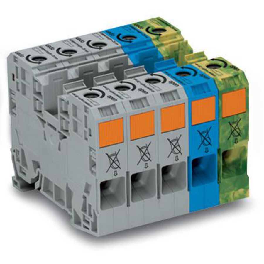 Draaistroomset +Hogestroomklem 35mm² draagrail 35x1 285-139