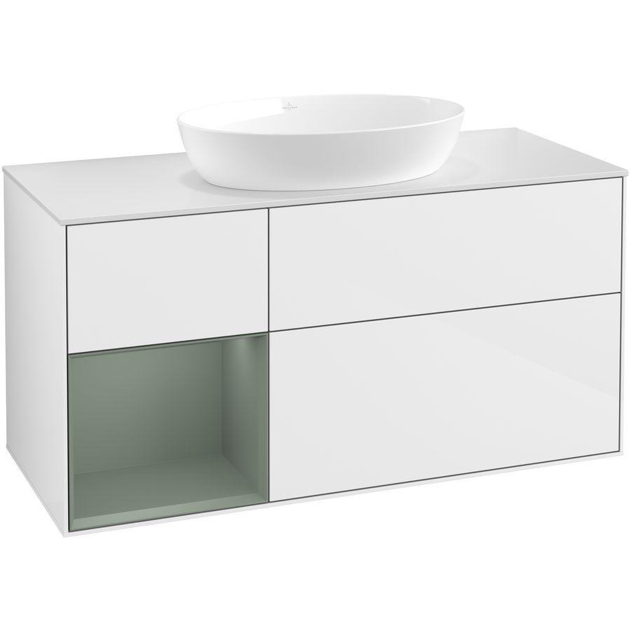 Wastafelonderkast Finion 1200x603x501mm G.White.L GA61GMGF