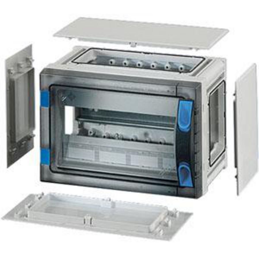 au. beh. 9 module BM1 wand Dicht Transparante deur PE+N
