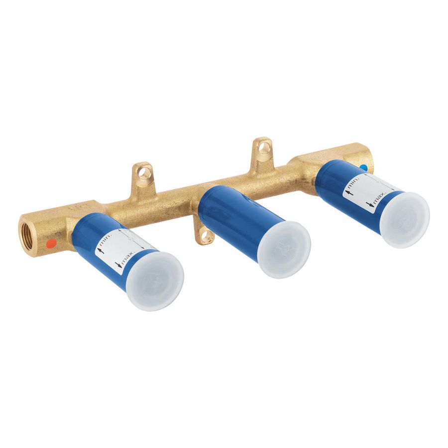 Inbouwkraanhuis 3-gats wand
