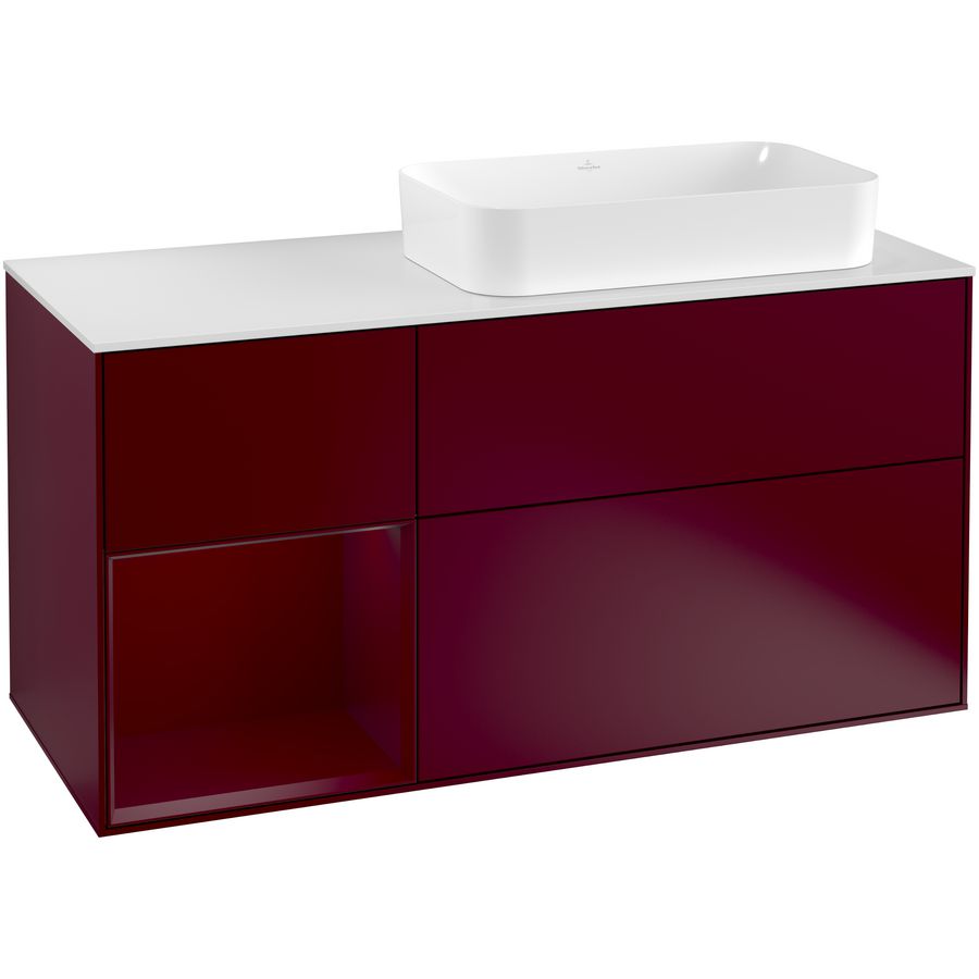 Wastafelonderkast Finion 1200x603x501mm Peony Matt Lacquer G271HBHB