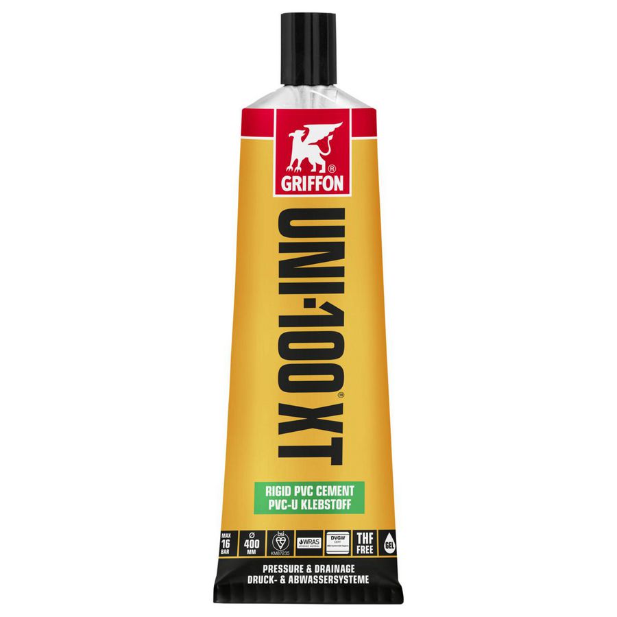 Tube hard pvc-lijm UNI-100 XT 125ml in Vouwdoos VVE=30