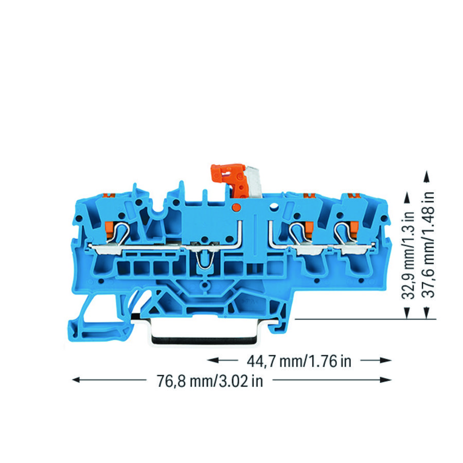 3-draads scheidings-+meetklem druk/test bla VVE=50