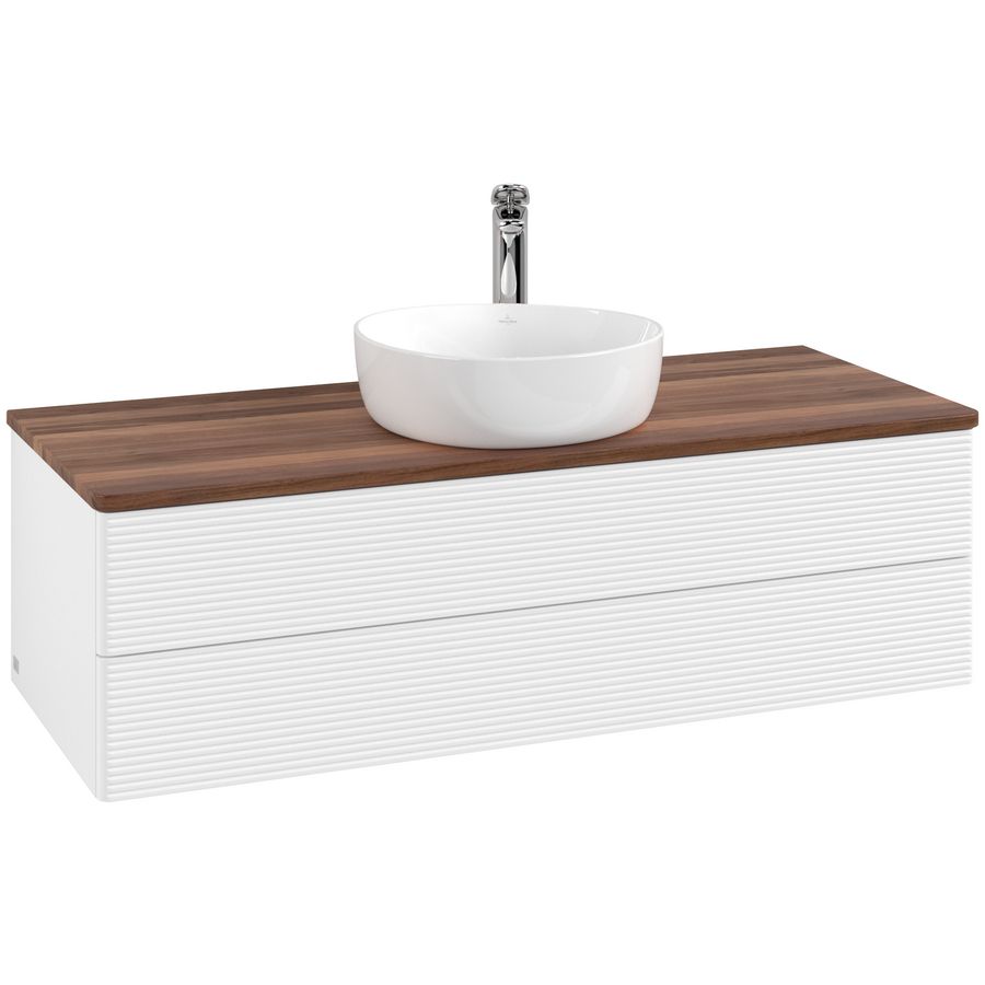 Wastafelonderkast Antao 1200x360x500mm White Matt Lacquer K21152MT