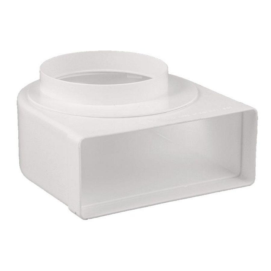 Overgangsstuk haaks Ø150mm-220x90mm