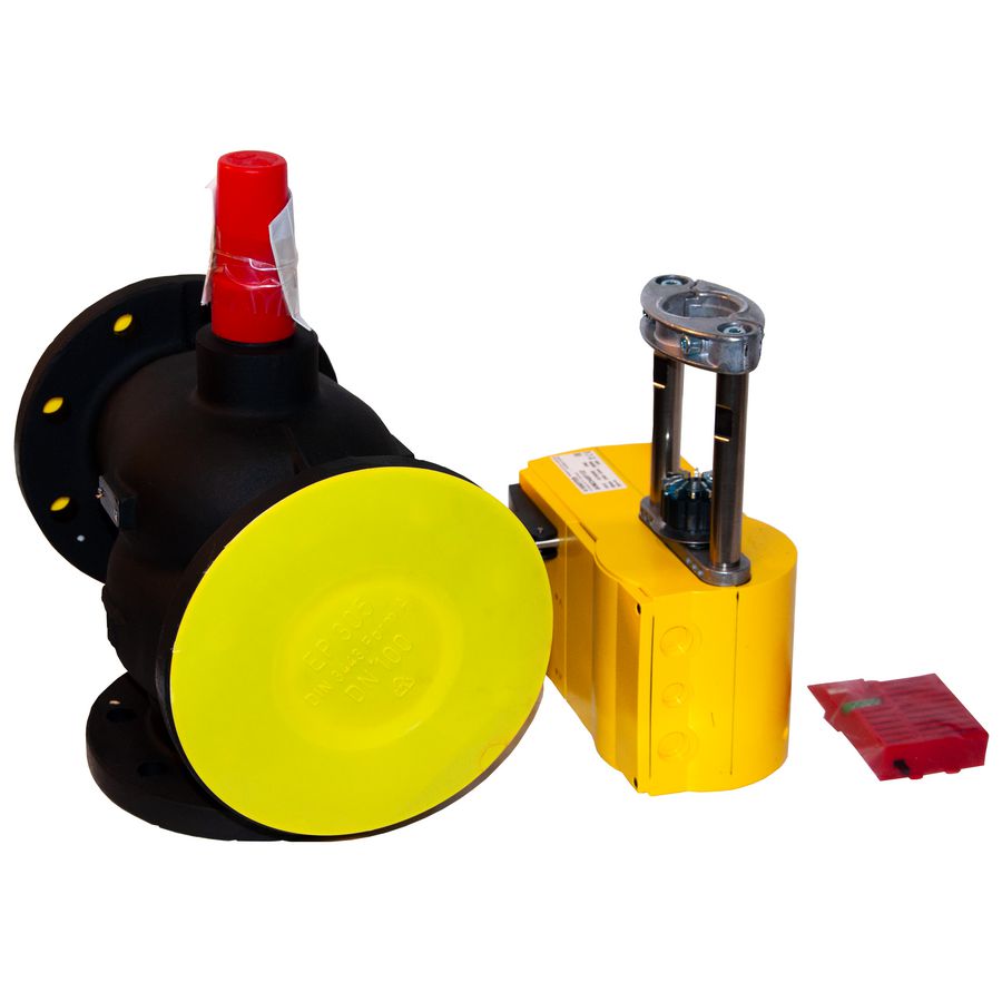 Omschakelventiel DN100 + aandrijving USV 100