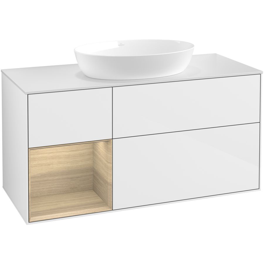 Wastafelonderkast Finion 1200x603x501mm G.White.L GA61PCGF