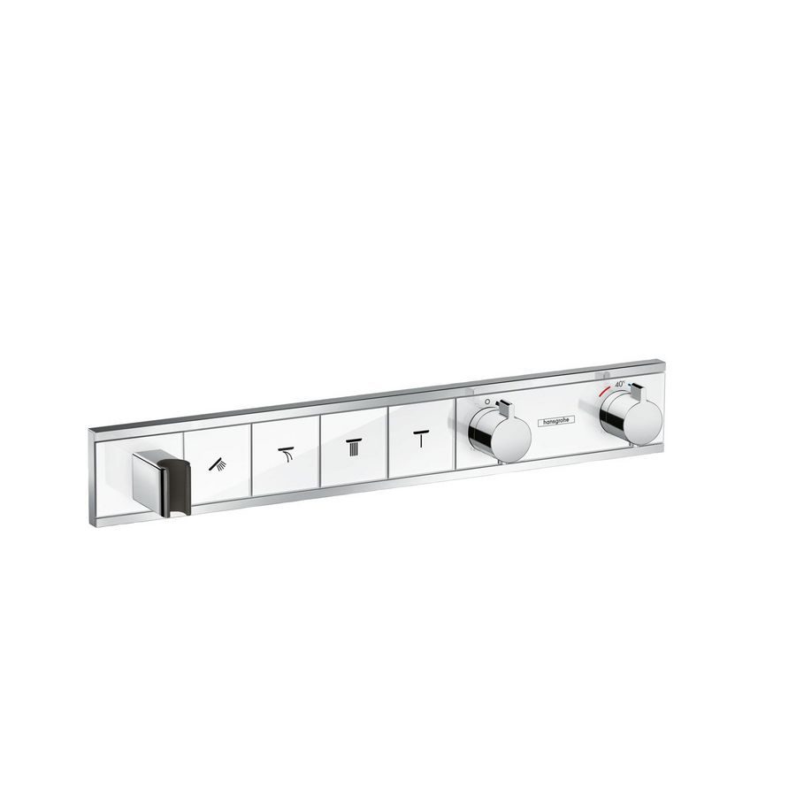 Afbouwdeel inbouwthermostaat RainSelect 4 functies 26l/min. wit/chroom