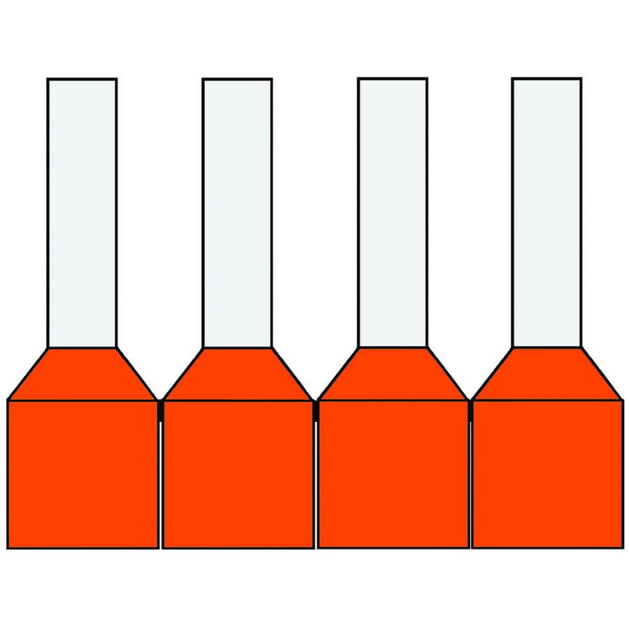 Haspel a 1000st. Geisol. adereindhulzen 0,50mm² Oranje 8mm