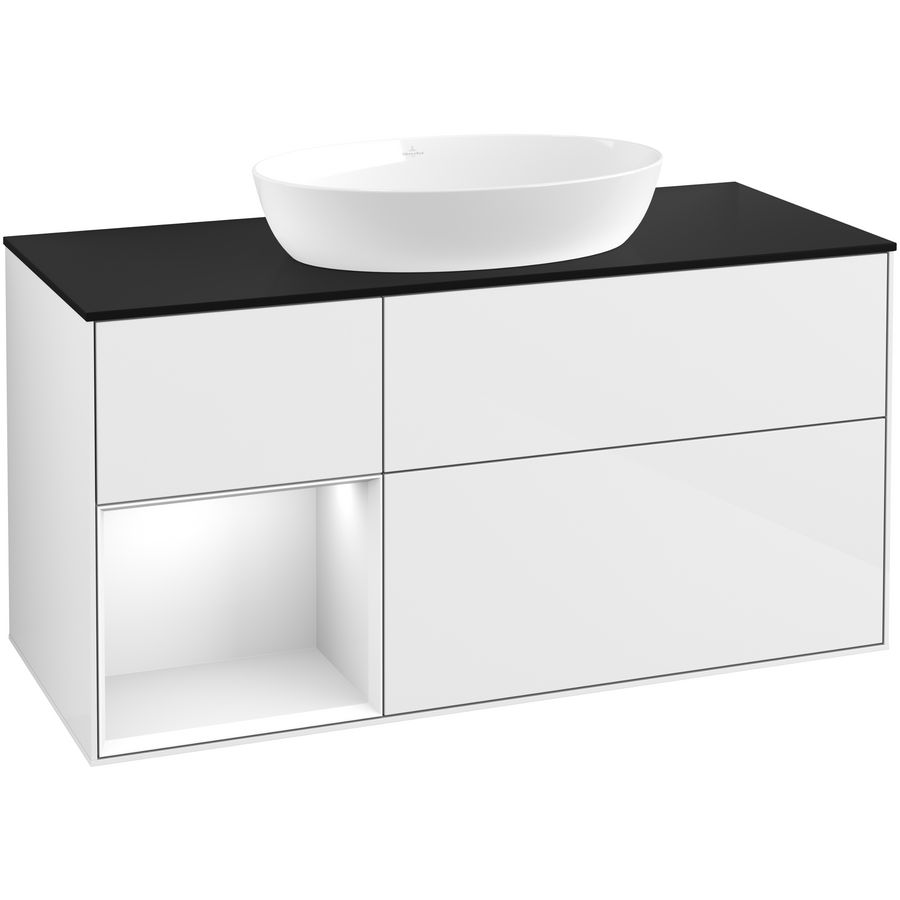 Wastafelonderkast Finion 1200x603x501mm G.White.L GA62GFGF