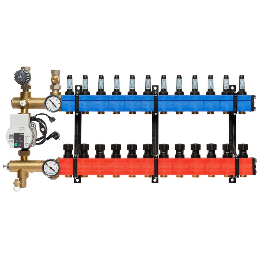 Vloerverw.verdeler 4801 E-pomp BA. 10-145l/u 12-groeps