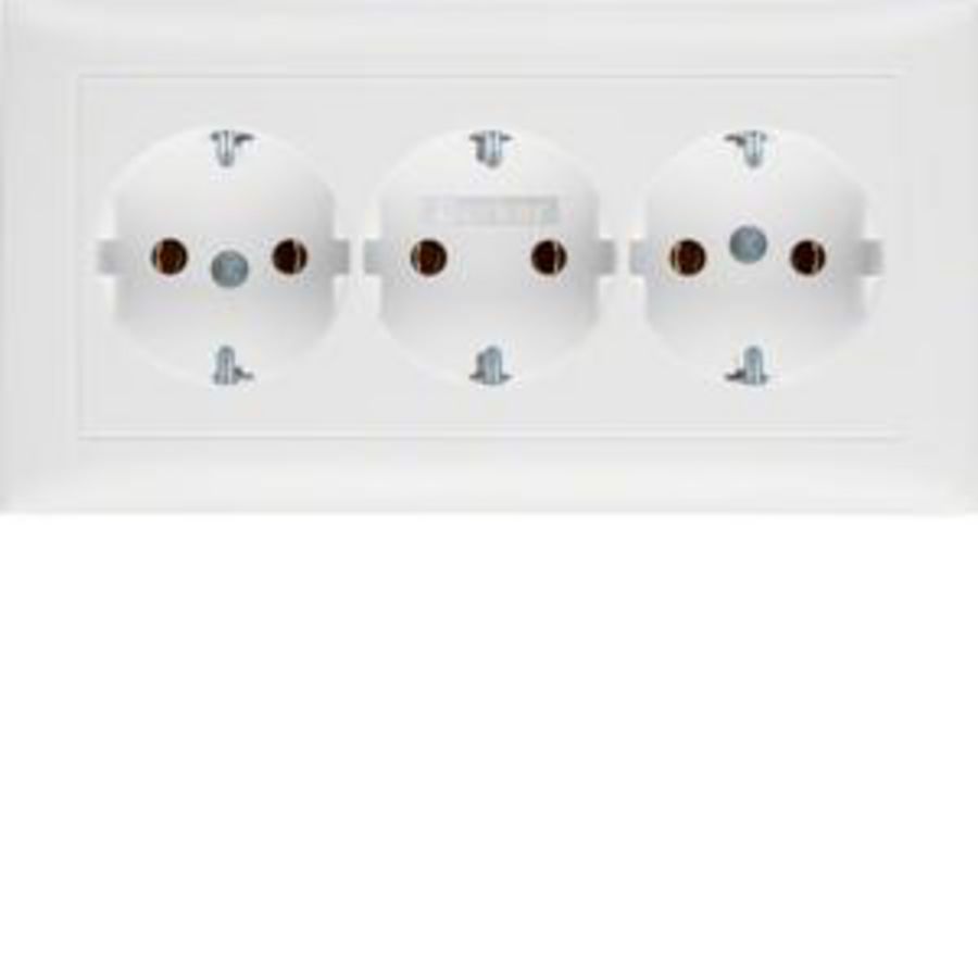 Wandcontactdoos RA 3-v volle afdekpl berker S.1/B.3/B.7 mat