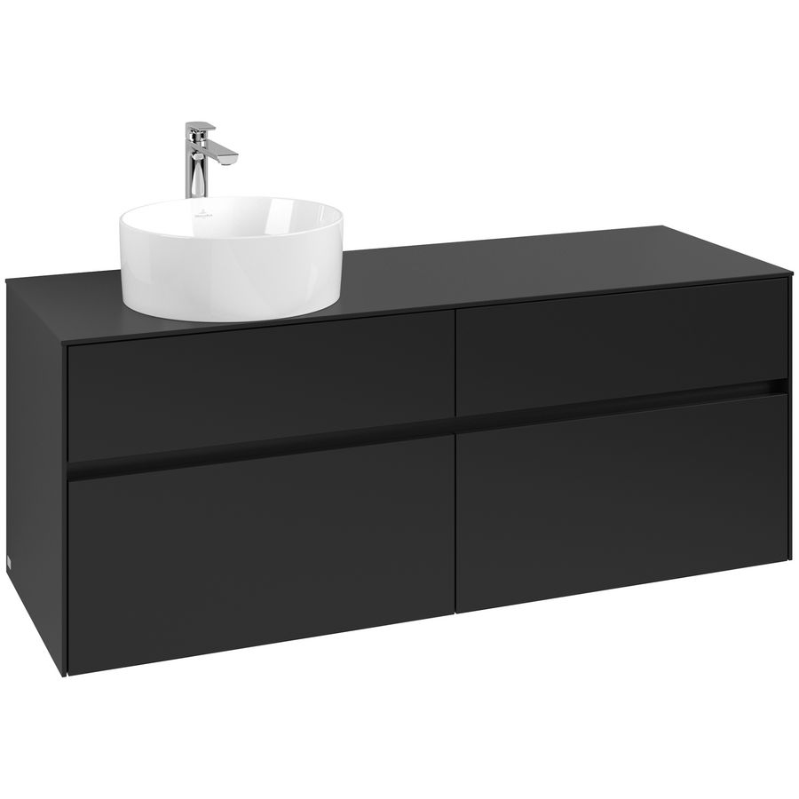 Wastafelonderkast Collaro 1400x548x500mm Volcano Black C046B0VL