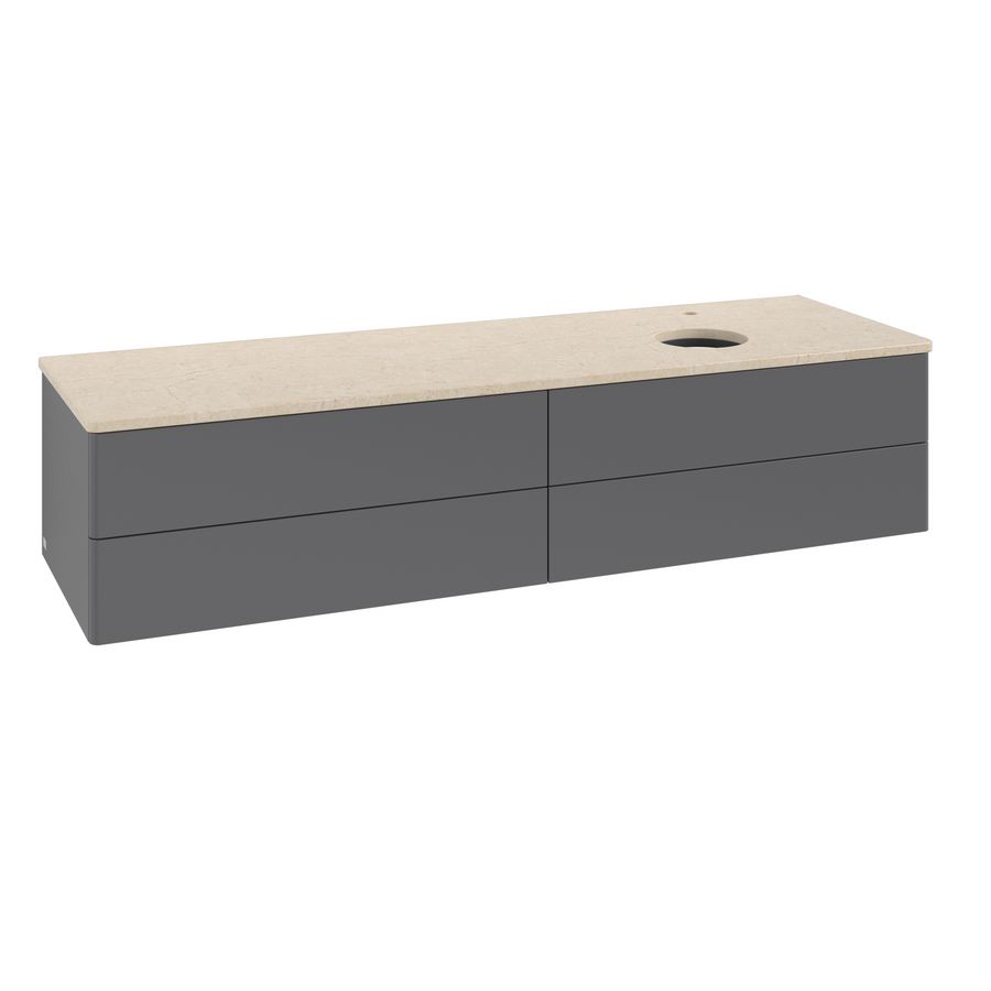 Wastafelonderkast Antao 1600x360x500mm Antr. Matt Lacquer L27053GK