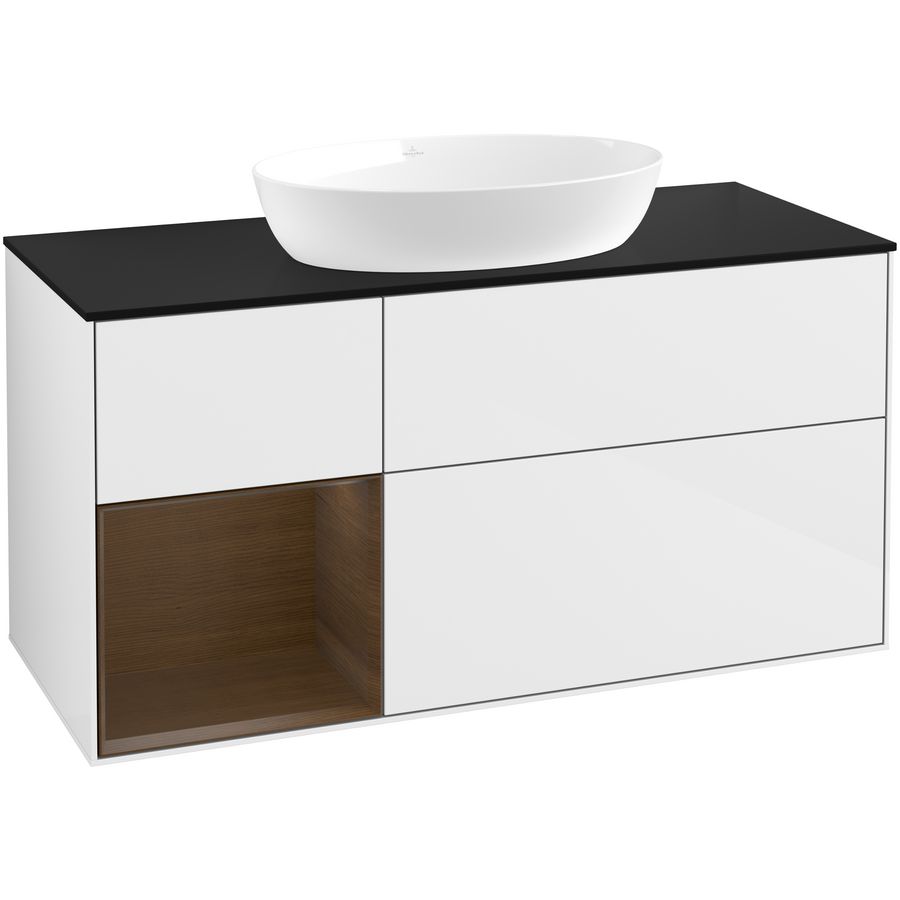 Wastafelonderkast Finion 1200x603x501mm G.White.L GA62GNGF