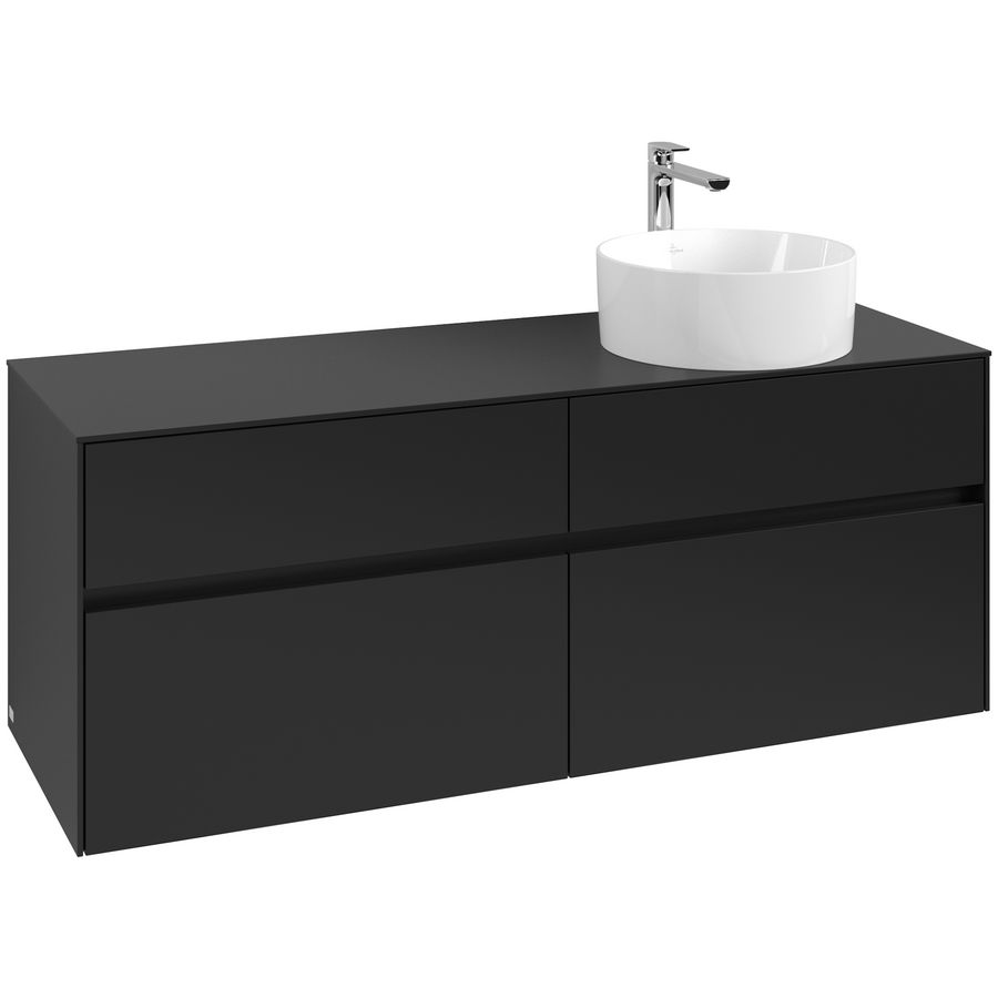Wastafelonderkast Collaro 1400x548x500mm Volcano Black C04700VL