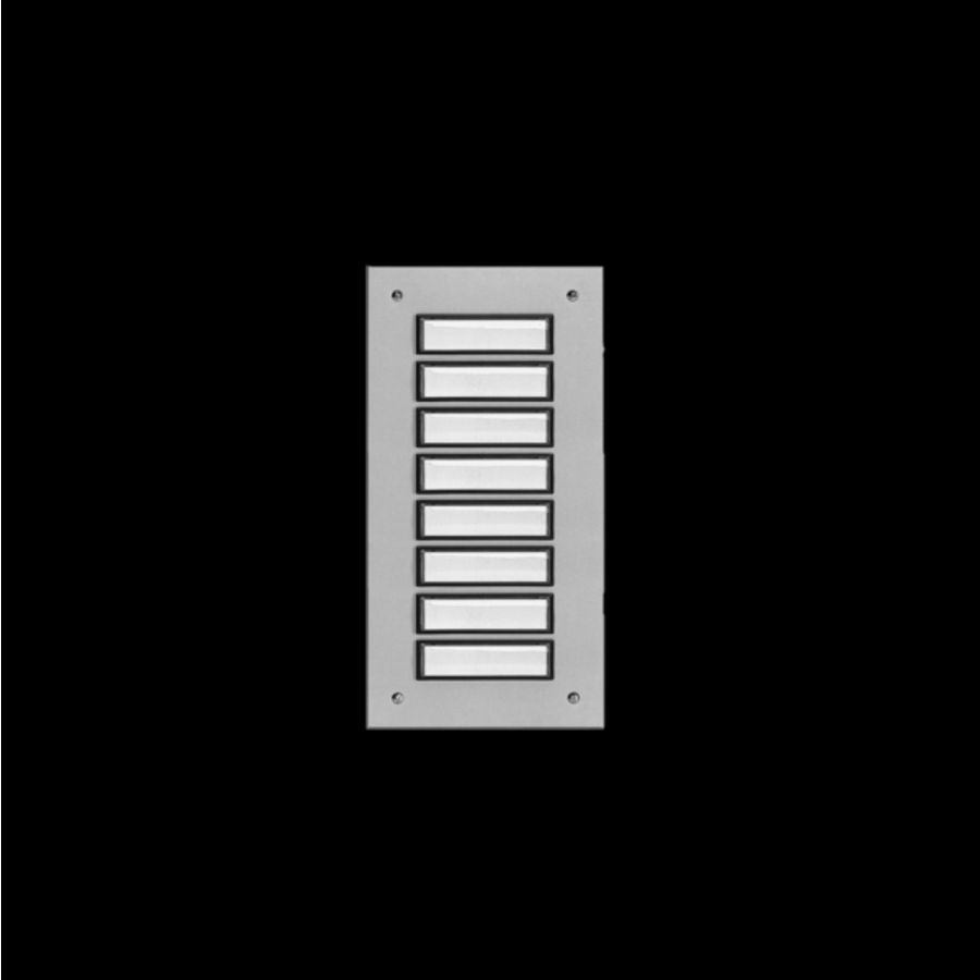 Etageplaat Aluminium inbouw 8-voudig weersbestendig 55808
