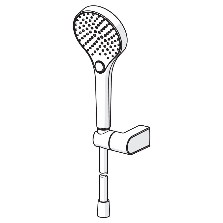 Handdoucheset, Brass/Plastic, Chroom, doucheslang 1250mm