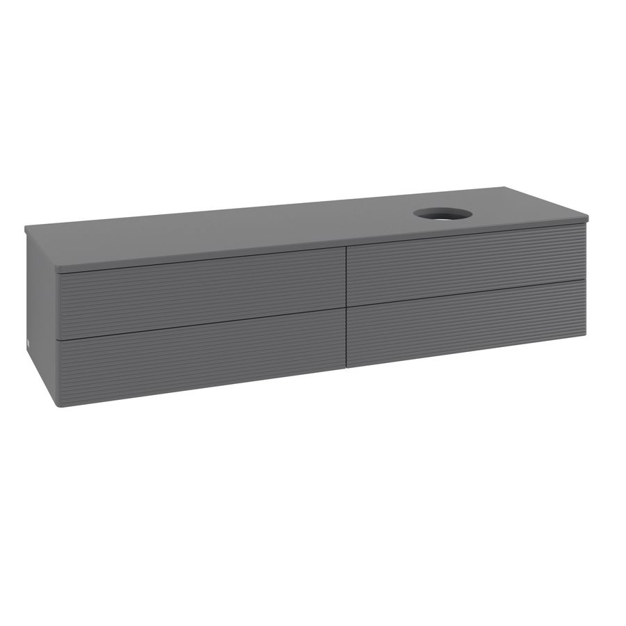 Wastafelonderkast Antao 1600x360x500mm Antr. Matt Lacquer L27110GK
