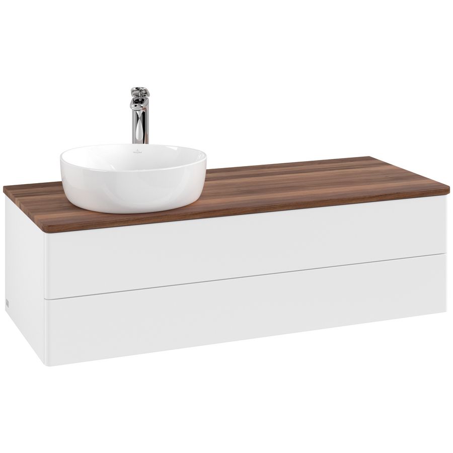 Wastafelonderkast Antao 1200x360x500mm White Matt Lacquer K22052MT