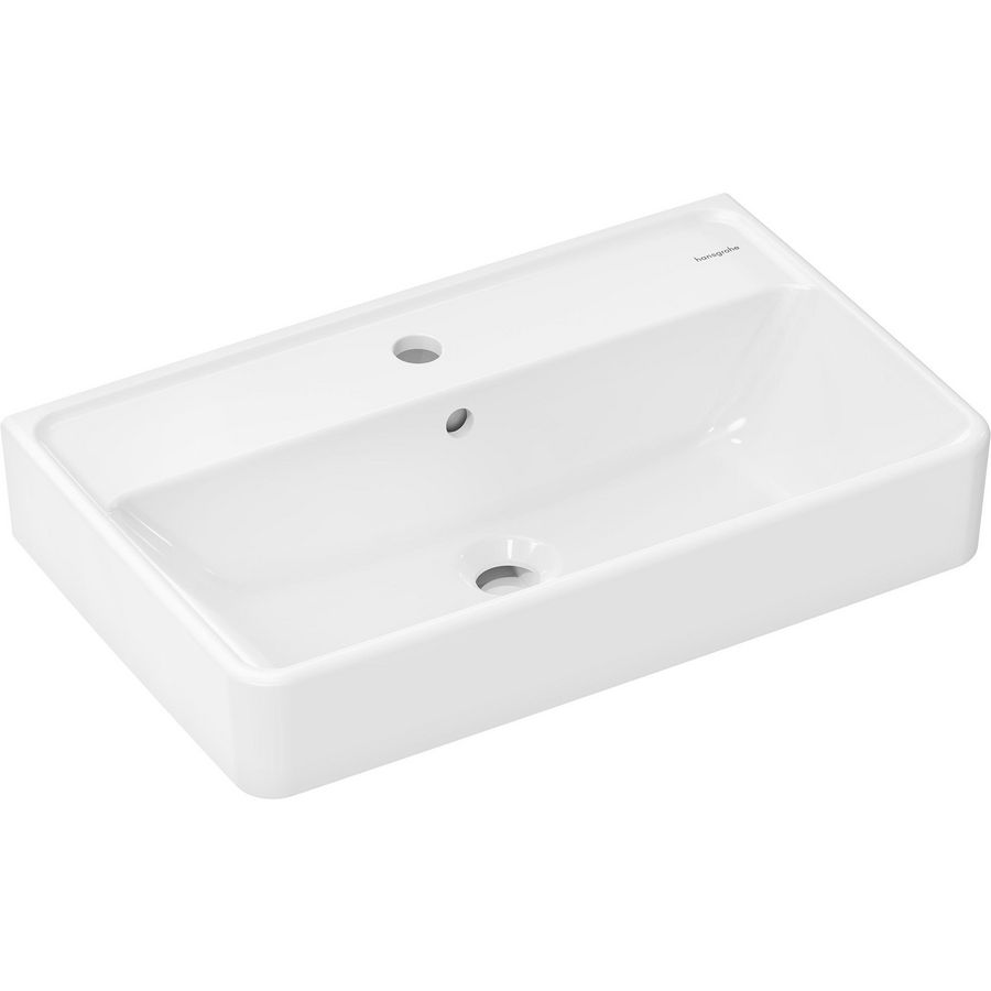Wastafel Com 600x370mm kraangat overloop SmartClean wit Xanuia Q