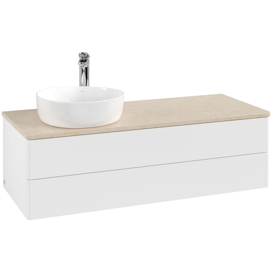 Wastafelonderkast Antao 1200x360x500mm White Matt Lacquer K22053MT