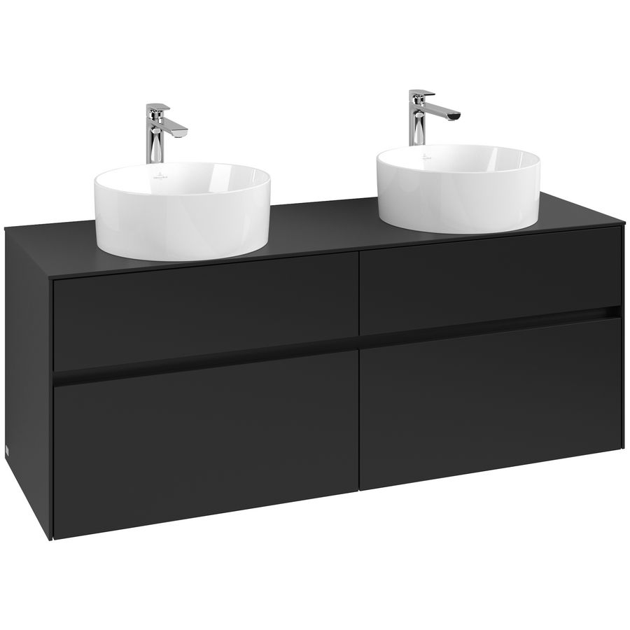 Wastafelonderkast Collaro 1400x548x500mm Volcano Black C04800VL