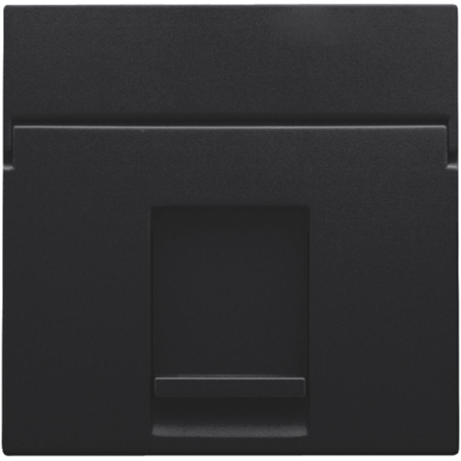 Centraalplaat data 1x RJ black coated