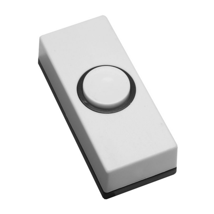 Beldrukker wit opbouwmontage blister met witte knop VVE=10