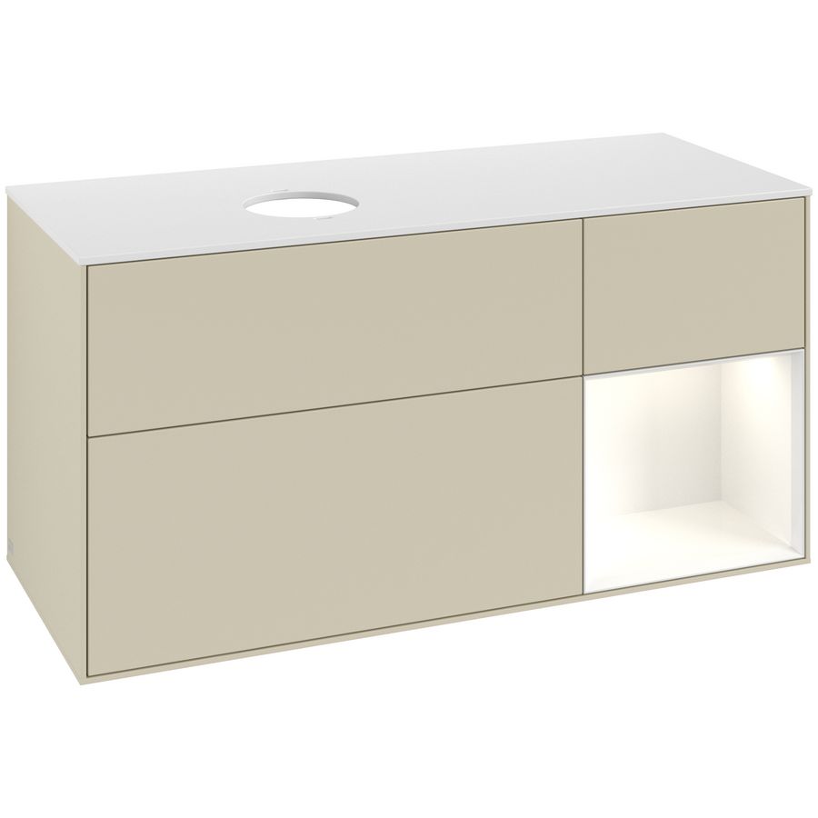 Wastafelonderkast Finion 1200x603x501mm S.Grey Matt Lacquer GA51GFHJ