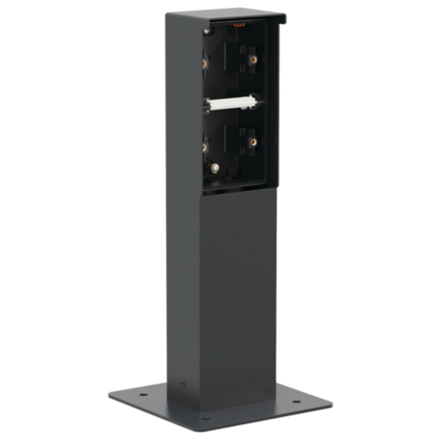 Spuitwaterdichte tuinpaal grondplaat 2 Hydro functies zwart