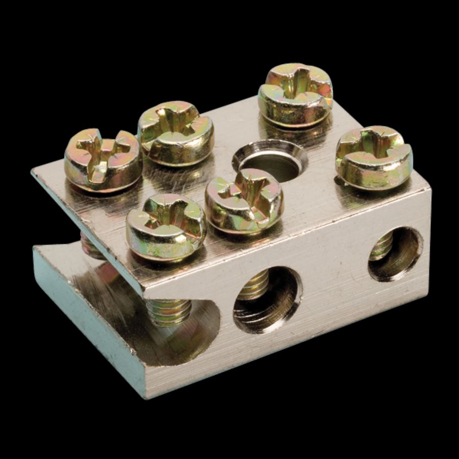Radiatorklem (E) 2x25 + 1x6mm² schuine zij-inleg