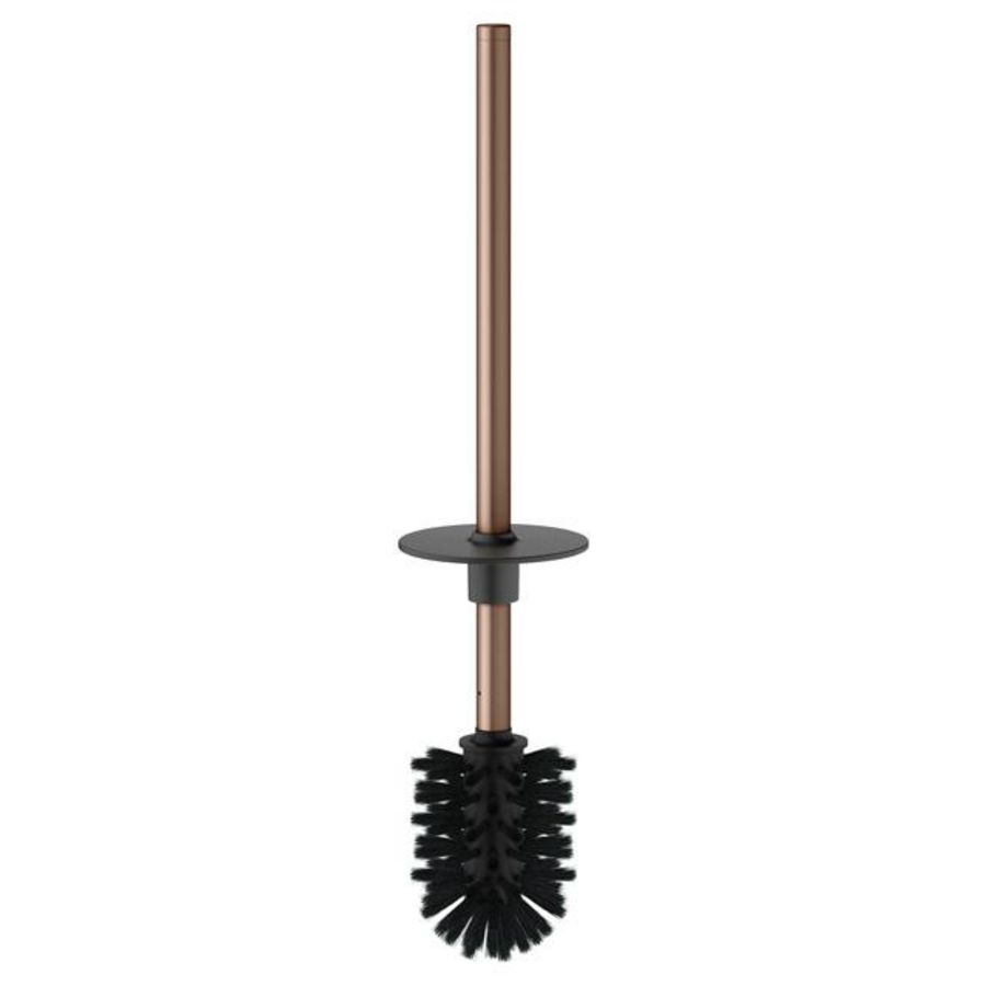 Toiletborstel met handvat roodgoud geborsteld/antraciet