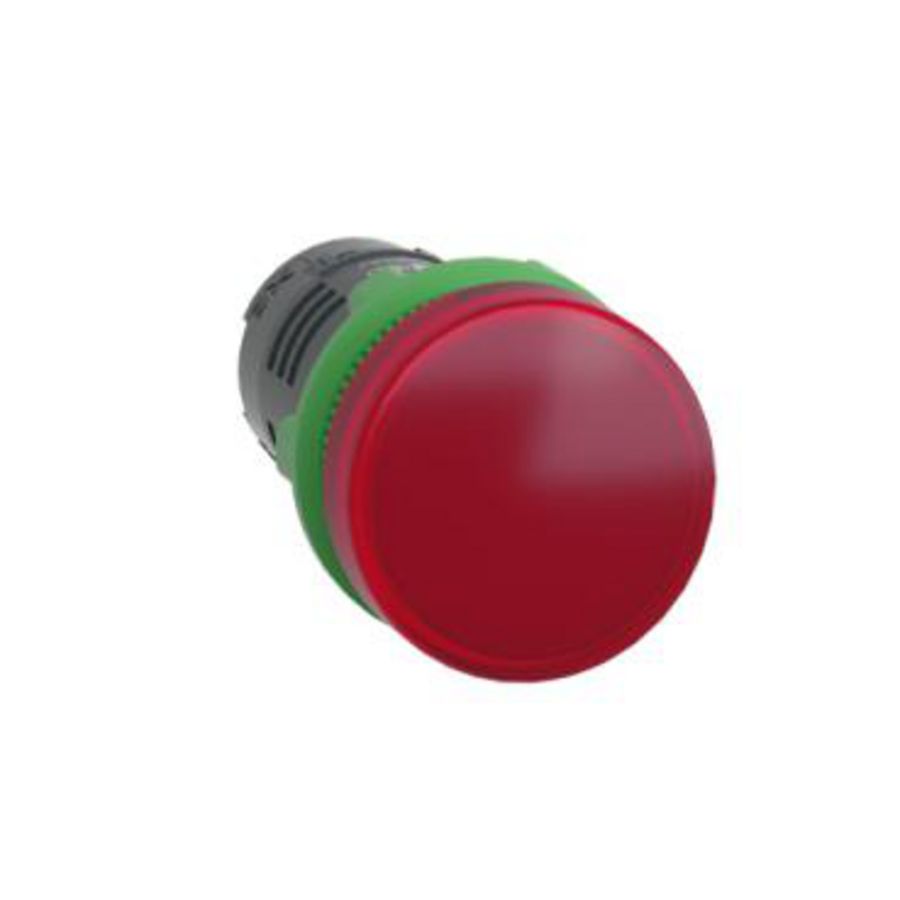 Rode monolithische signaallamp 22 gladde lens geintegreerd