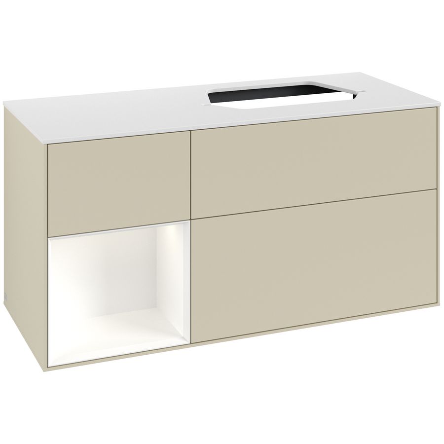 Wastafelonderkast Finion 1200x603x501mm S.Grey Matt Lacquer F391MTHJ