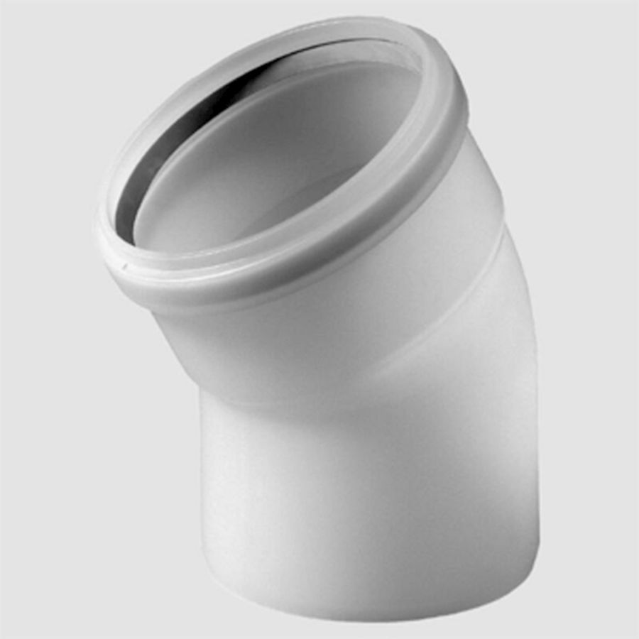 Bocht Rolux 45° star PP 100mm mof/spie transparant