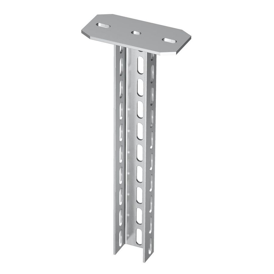 Hangprofiel vastgelaste kopplaat 70x50x1400 rvs A2