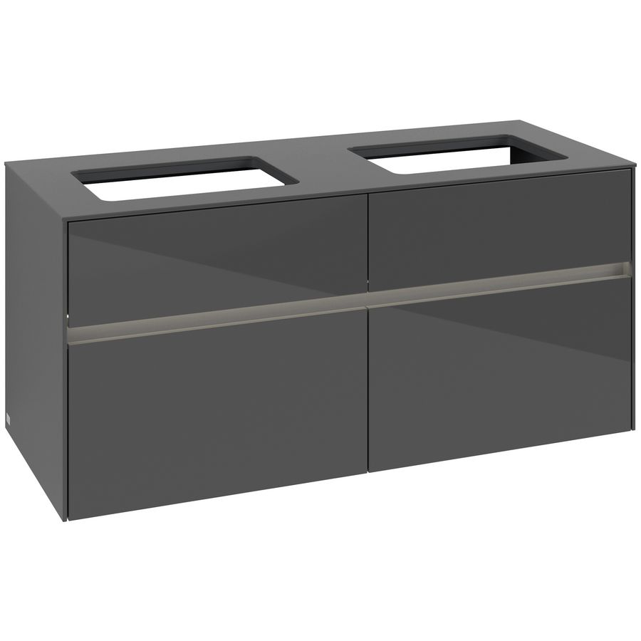 Wastafelonderkast Collaro 1200x548x500mm Glossy Grey C115B0FP