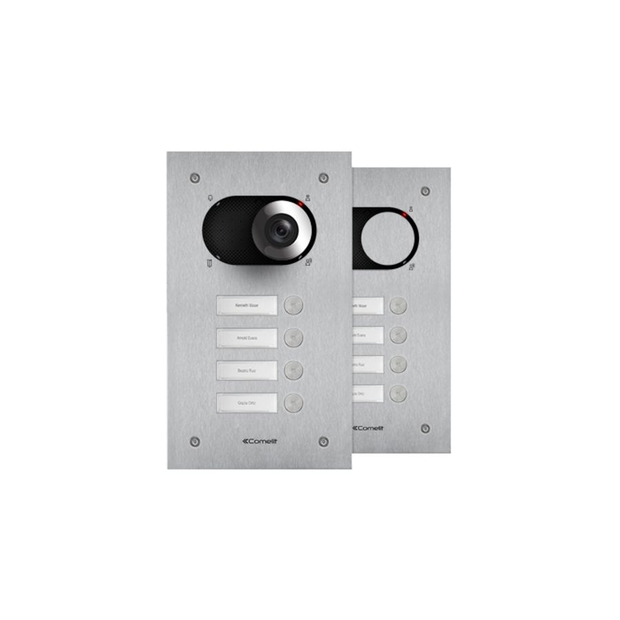 Switch RVS deurbelpaneel met 4 drukknoppen