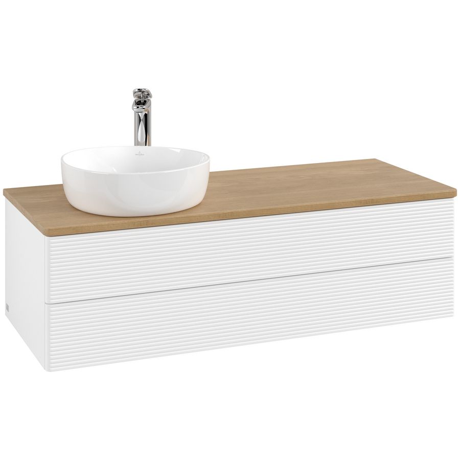 Wastafelonderkast Antao 1200x360x500mm White Matt Lacquer K22151MT