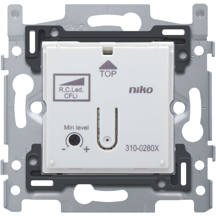 Sokkel inbouw drukknopdimmer 2 - 100 W 3-draads