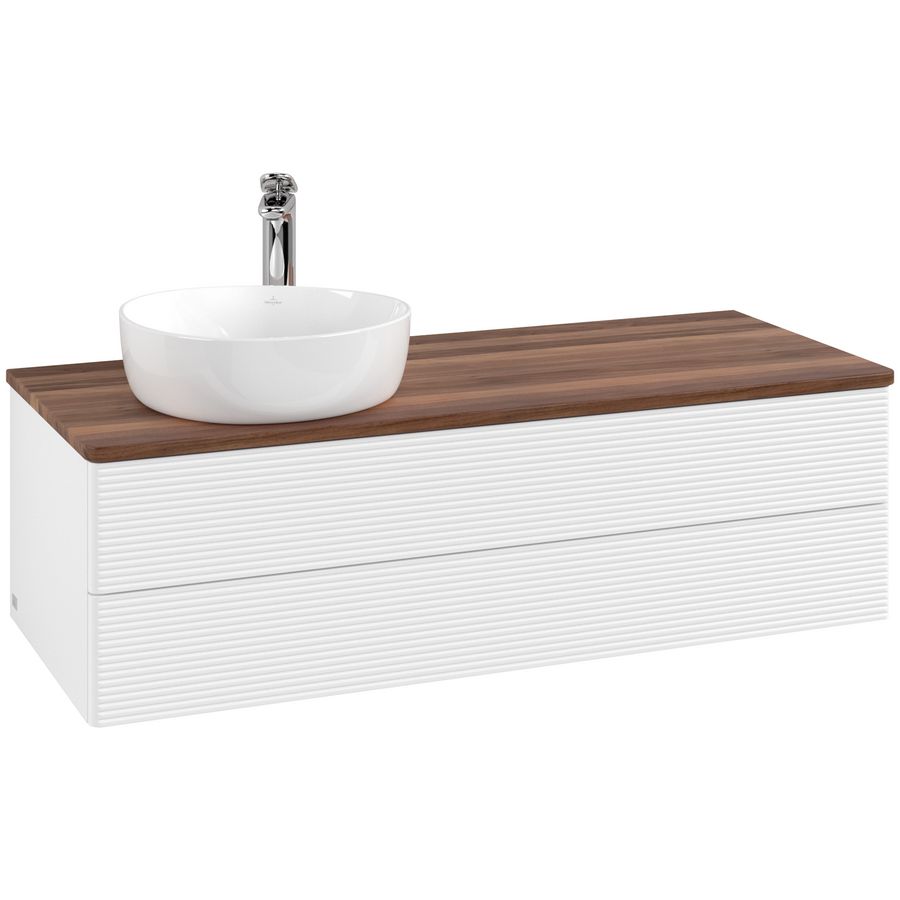 Wastafelonderkast Antao 1200x360x500mm White Matt Lacquer K22152MT